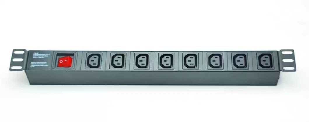 8way Customized IEC C13 Module Power Socket for PDU Socket Cabinets Eight-Position Aluminum Alloy Bar with C14 Power Cord