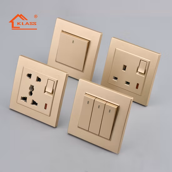 CE/CCC Material de PC interruptor de pared y enchufe suministro de fábrica al por mayor luz eléctrica de alta calidad interruptor de pared de luz de enchufe para el hogar