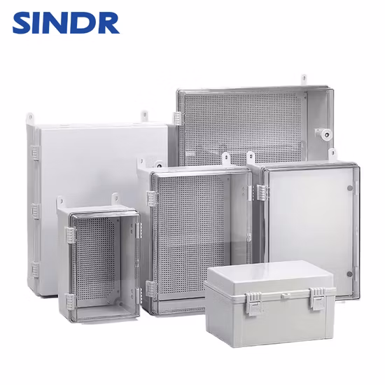 Caja de conexiones plástica impermeable montada en la pared de la caja de control IP65 del recinto del ABS